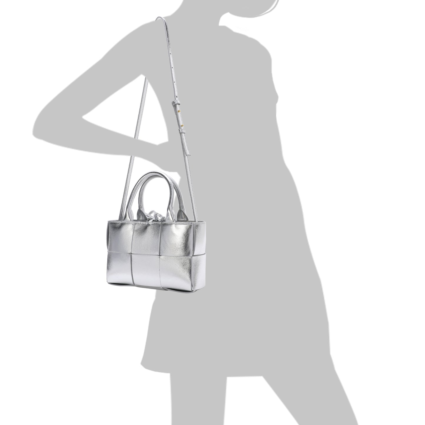 Tiffany & Fred Smooth Woven Leather Crossbody/Shoulder Bag