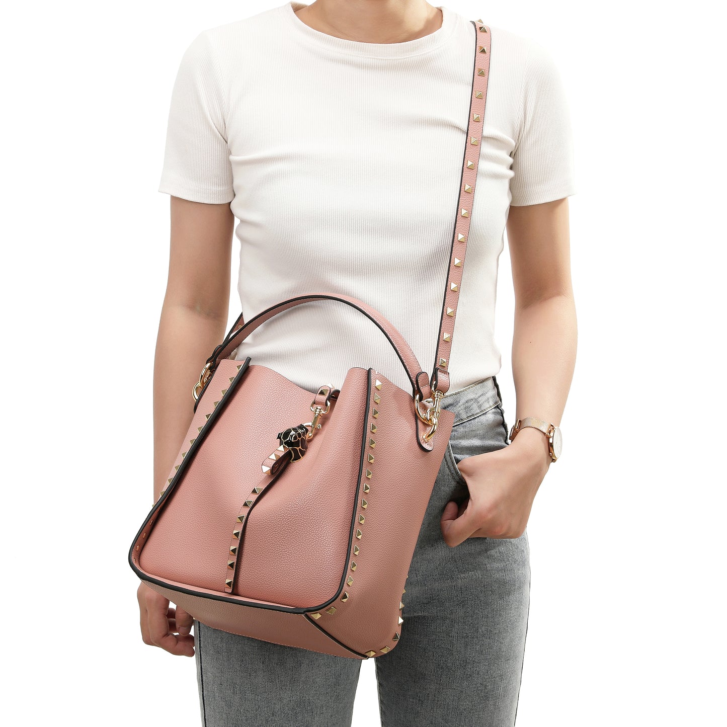 Full-Grain Leather Hobo/ Shoulder Bag