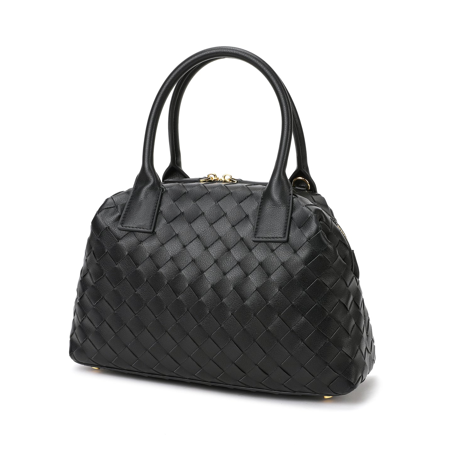 Tiffany & Fred Woven Leather Large Satchel/Shoulder Bag