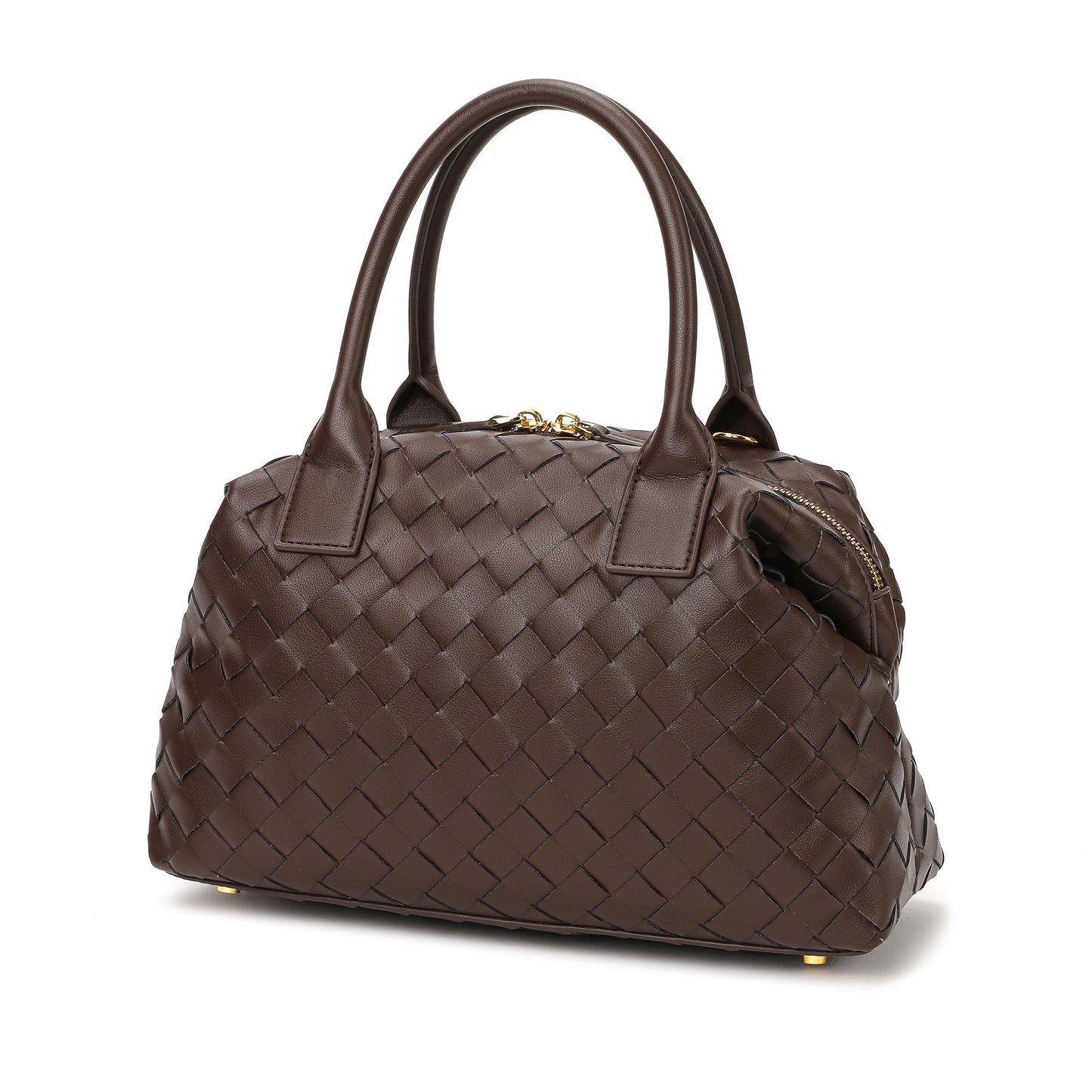 Tiffany & Fred Woven Leather Large Satchel/Shoulder Bag