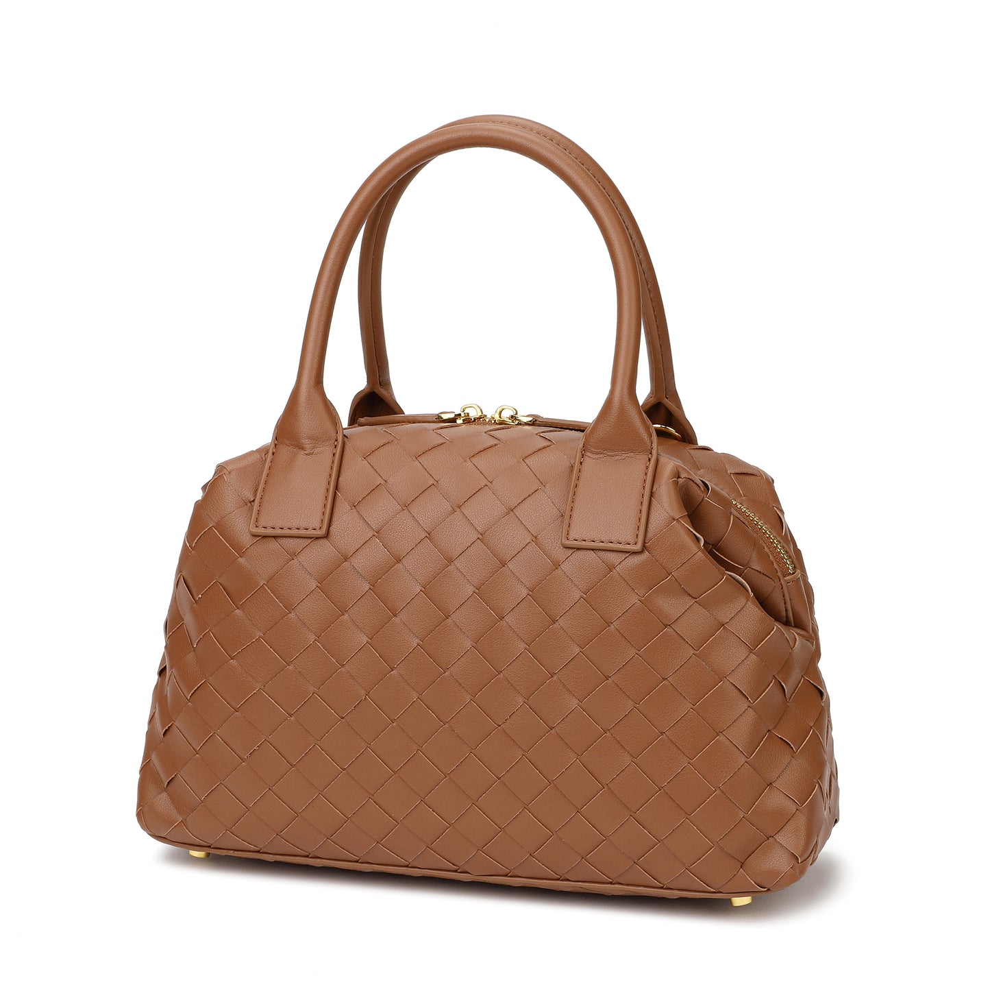 Tiffany & Fred Woven Leather Large Satchel/Shoulder Bag