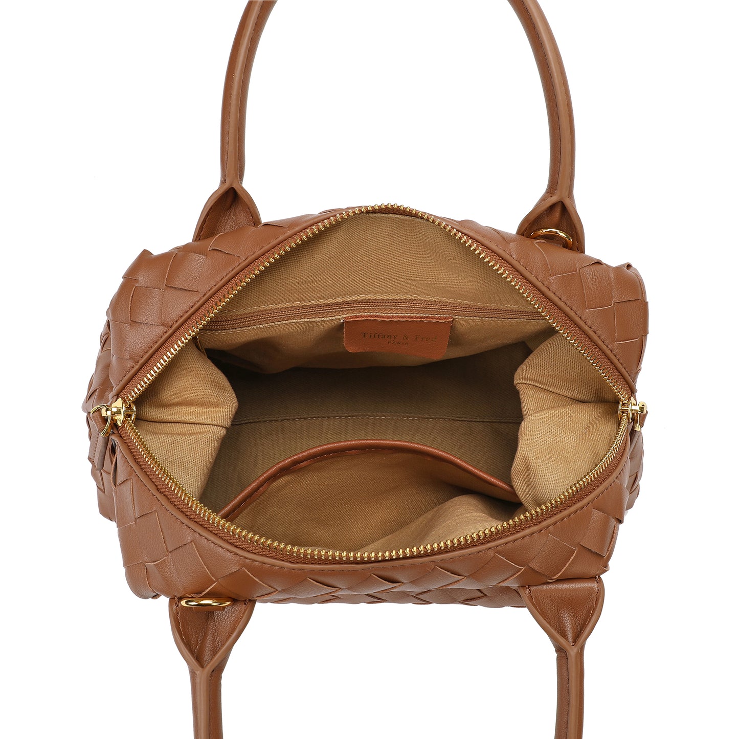 Tiffany & Fred Woven Leather Large Satchel/Shoulder Bag
