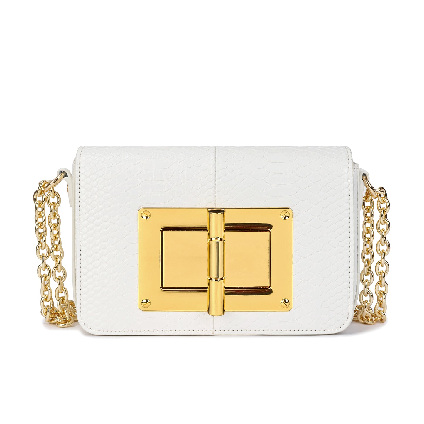 Foldover Flap Shoulder Leather Bag