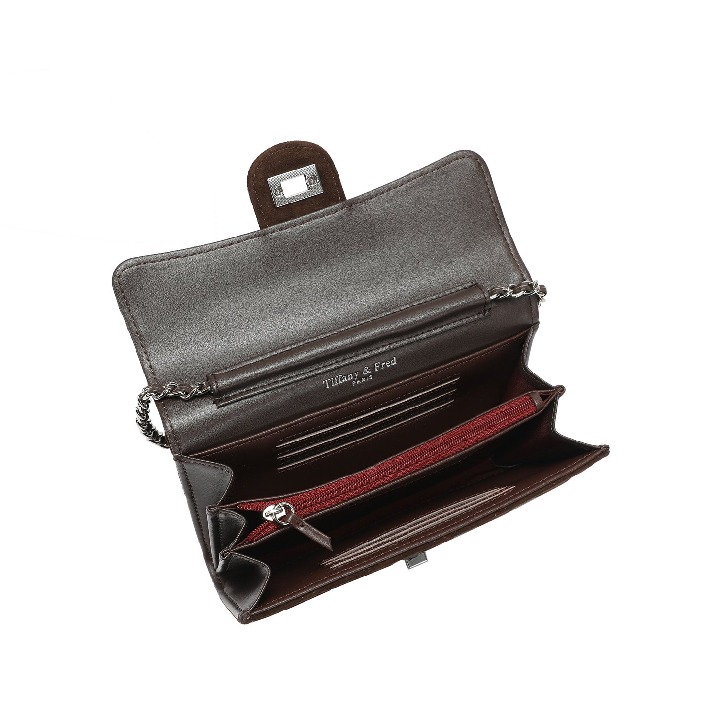 Quilted Suede Wallet-On-Chain/Clutch