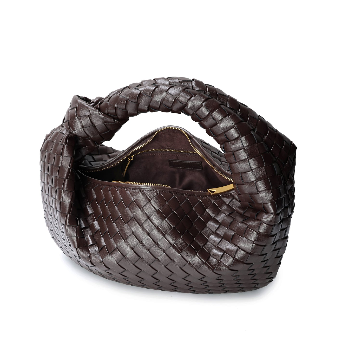 Hand-Woven Large Leather Hobo/Tote