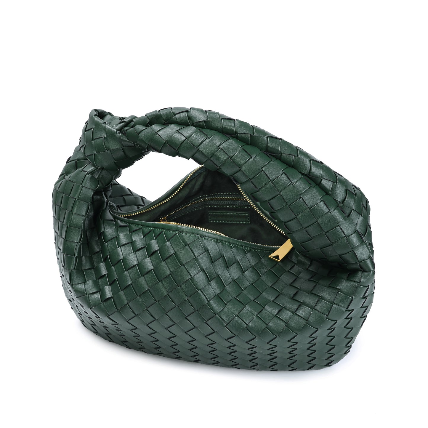 Hand-Woven Large Leather Hobo/Tote