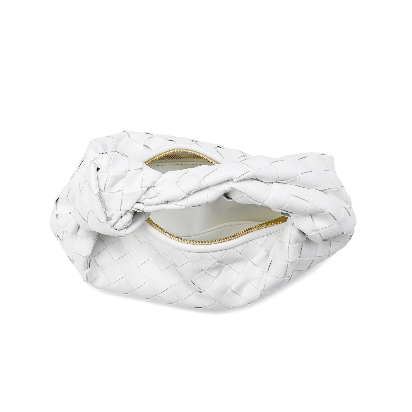 Woven Sheepskin Knot Bag Pouch