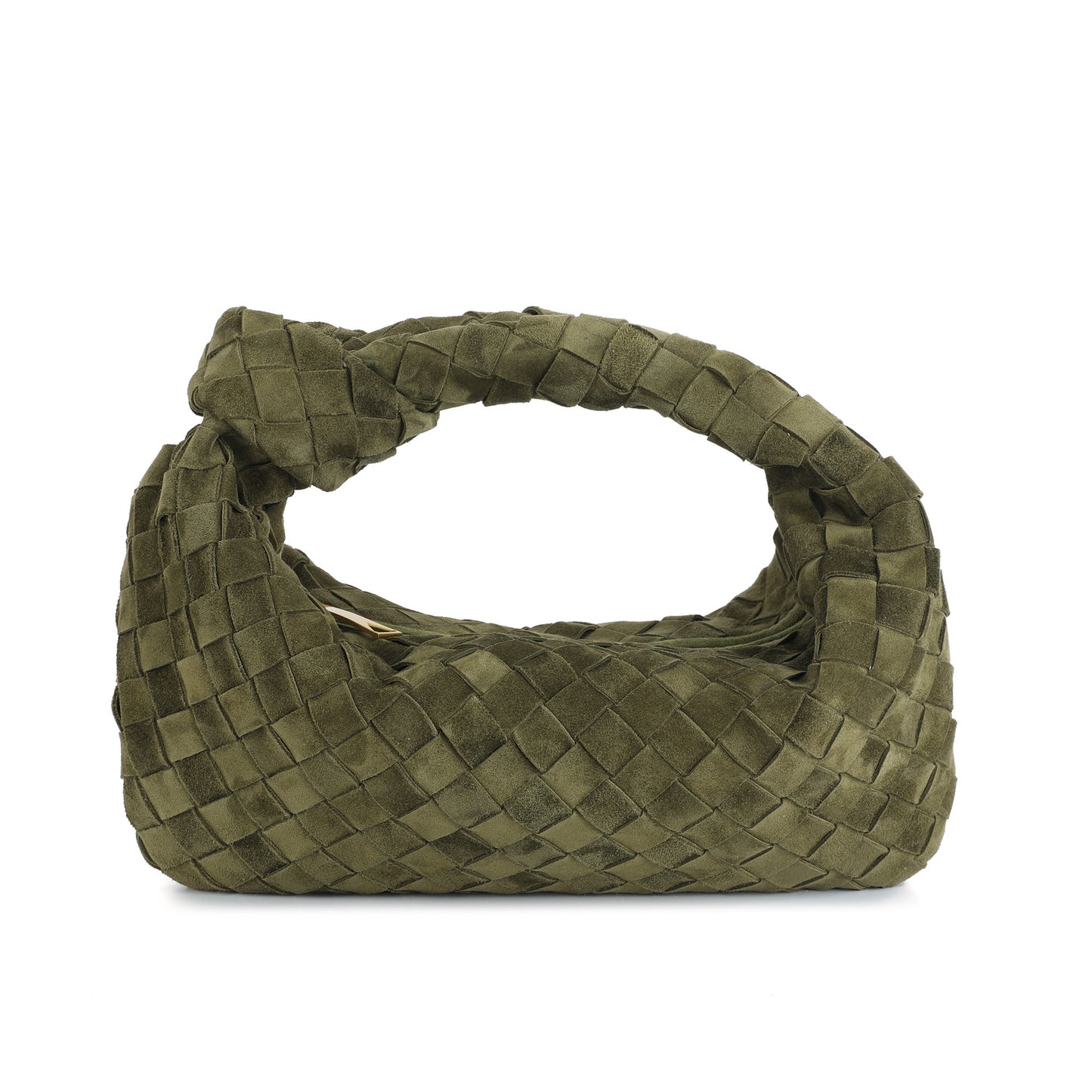 Hand-Woven Lamb Suede Pouch