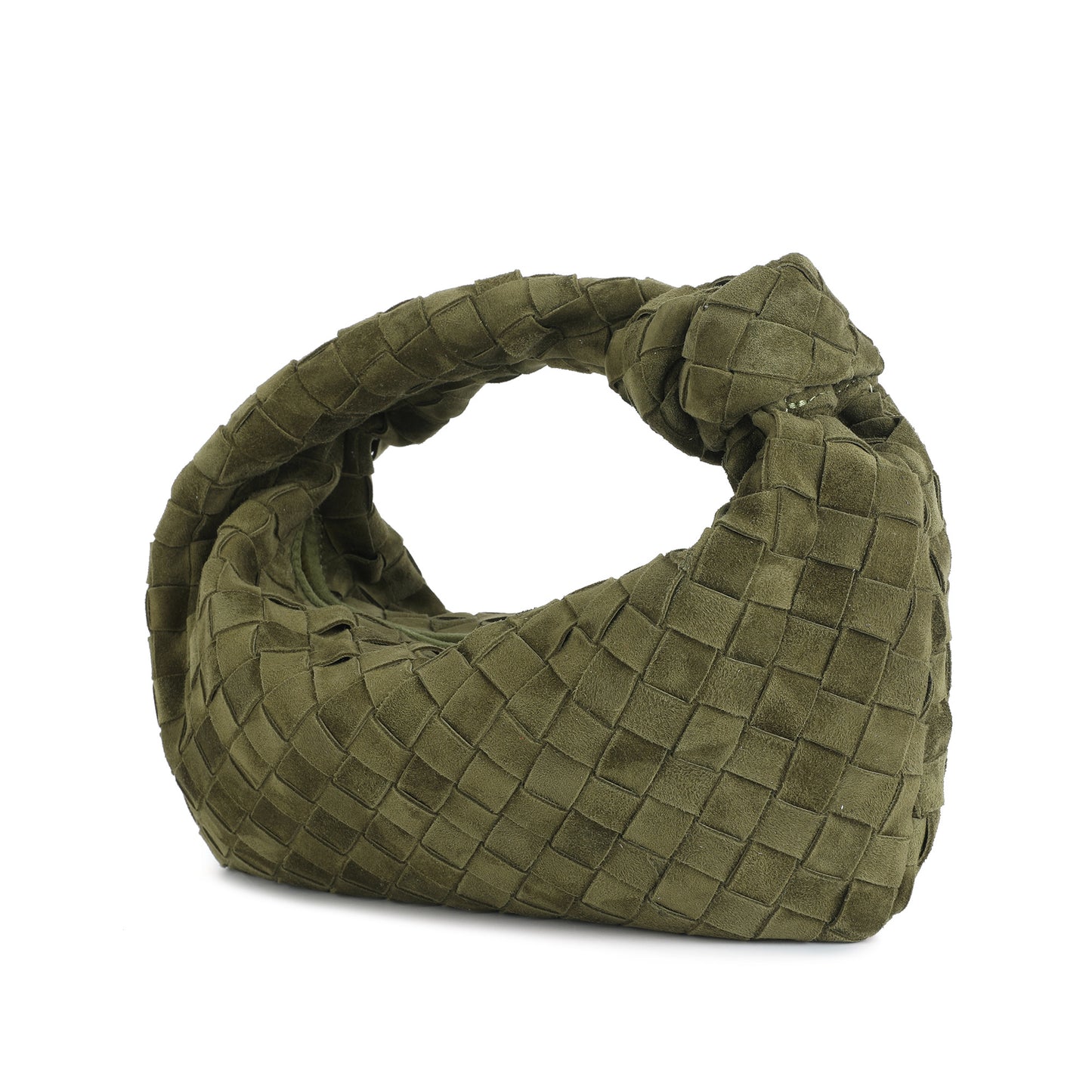 Hand-Woven Lamb Suede Pouch