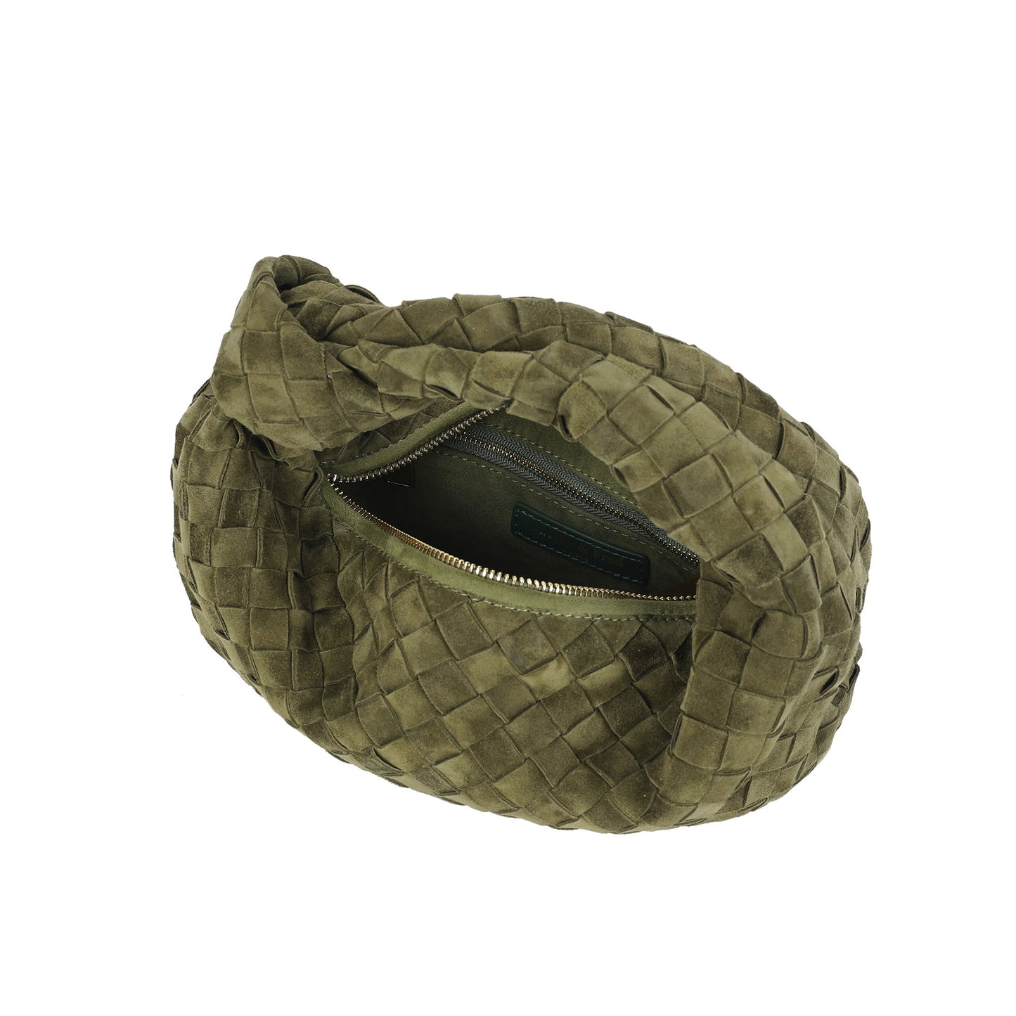 Hand-Woven Lamb Suede Pouch