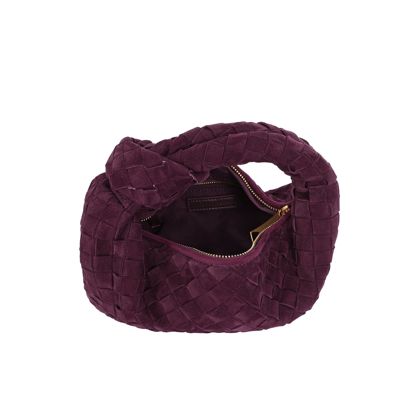 Hand-Woven Lamb Suede Pouch