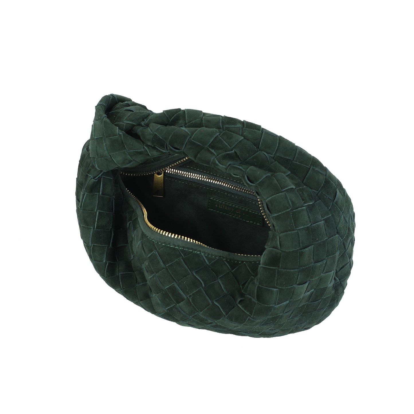 Hand-Woven Lamb Suede Pouch