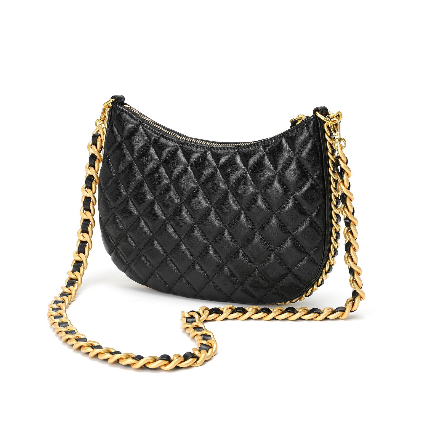 Tiffany & Fred Quilted Sheepskin Leather Crossbody Bag