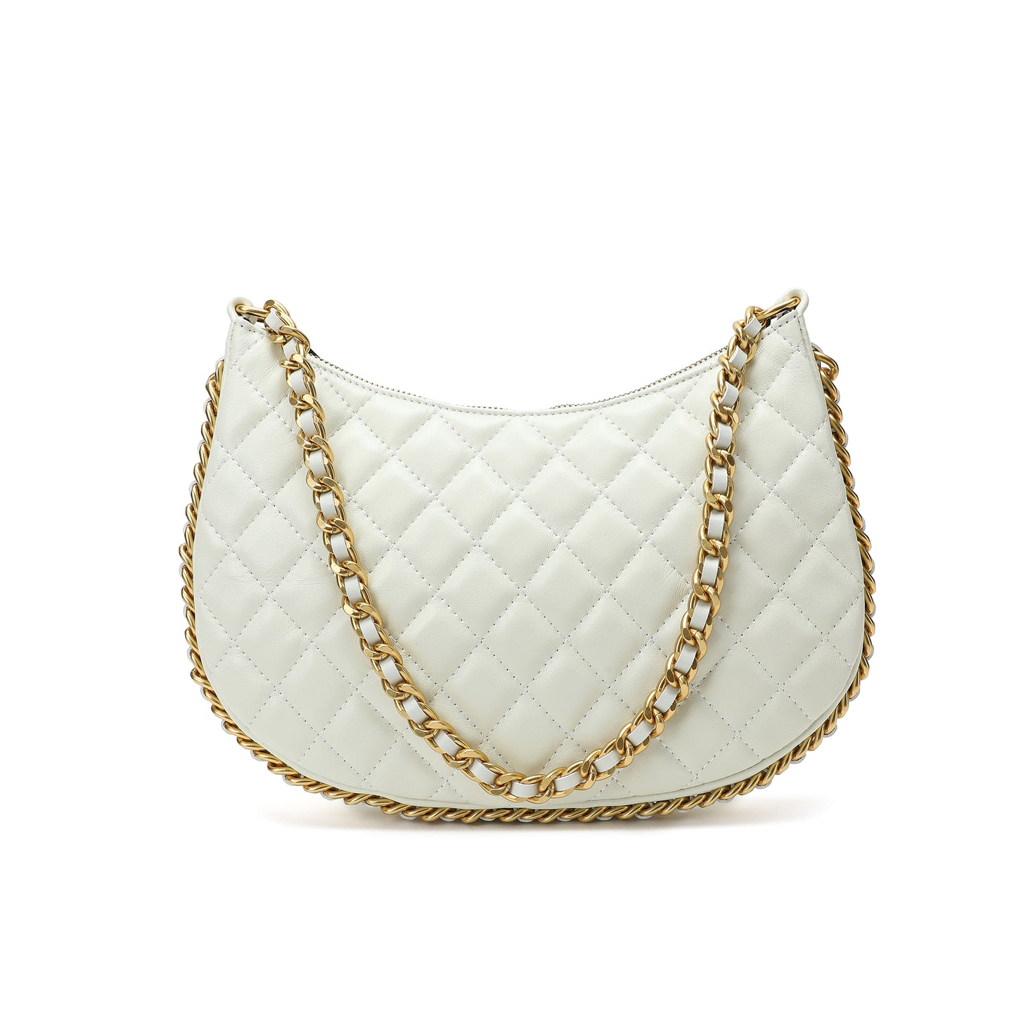 Tiffany & Fred Quilted Sheepskin Leather Crossbody Bag