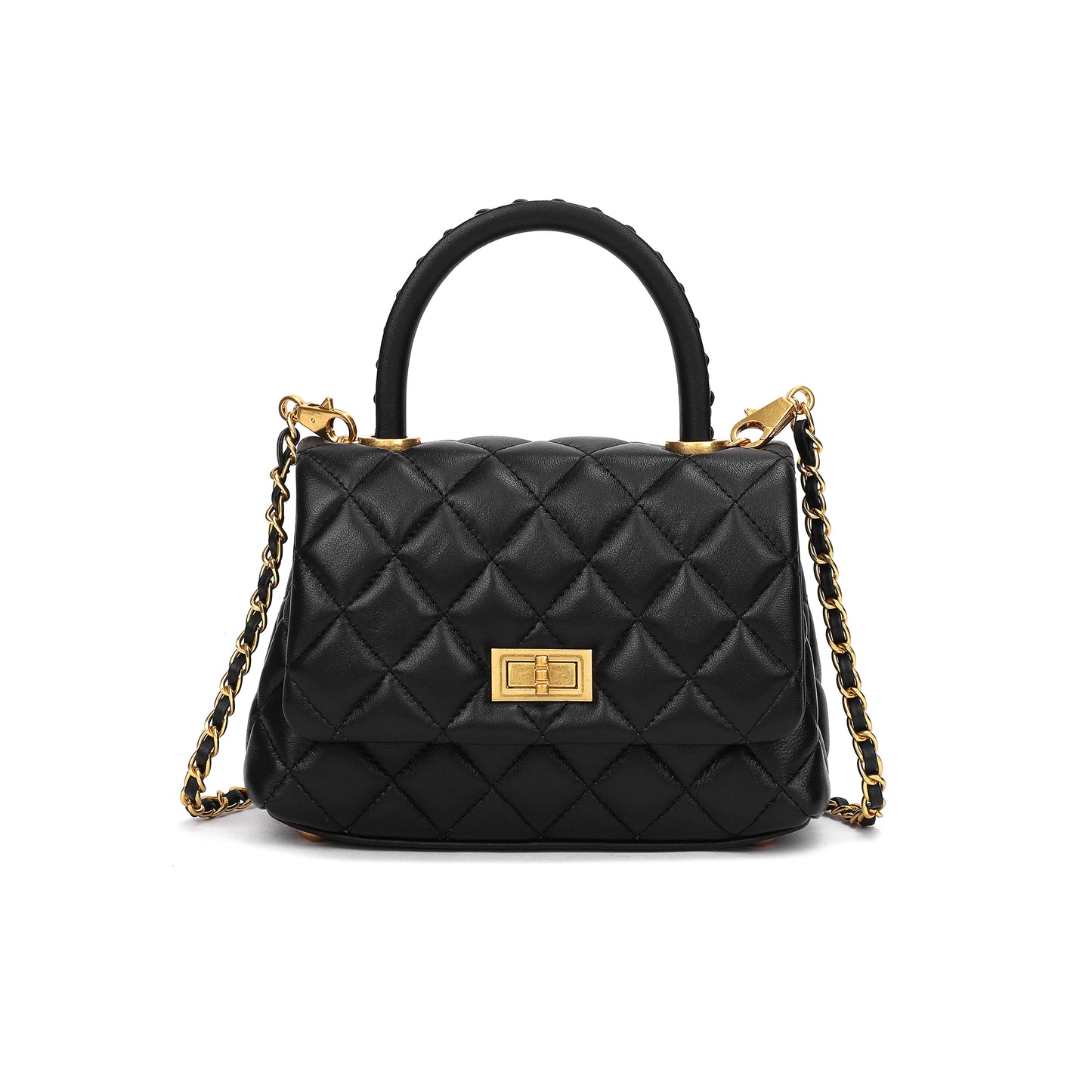Quilted Classic Handbag with Chain Strap