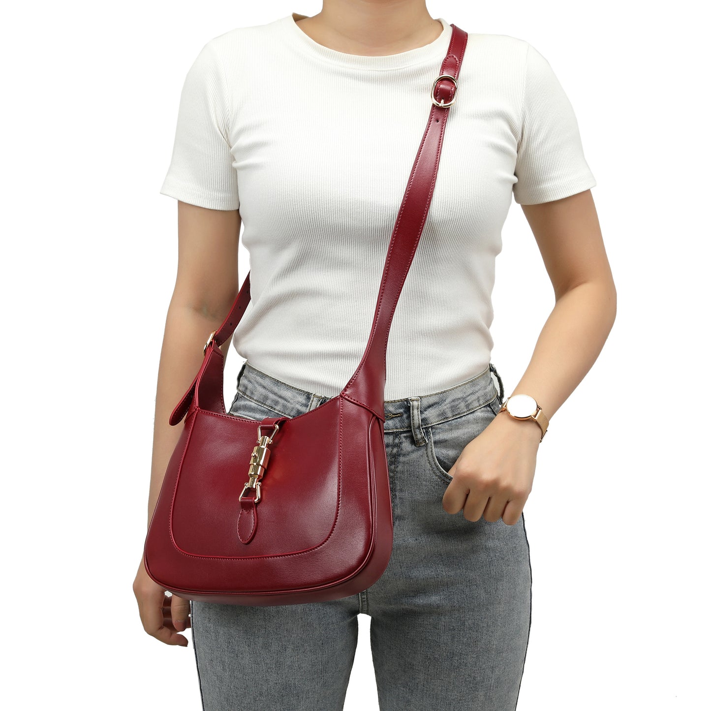 Tiffany & Fred Smooth Leather Hobo/Shoulder Bag