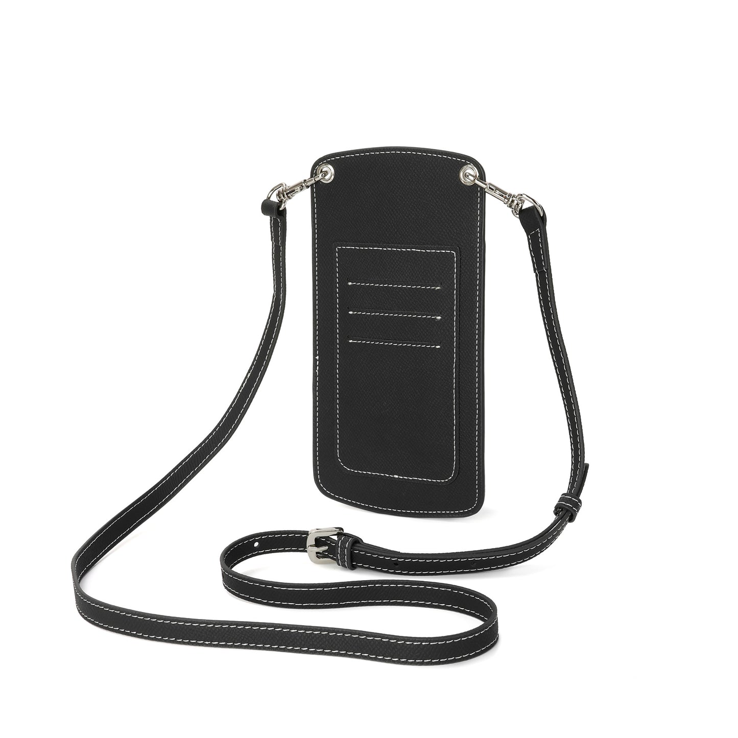 Two-Tone Leather Phone Crossbody Bag