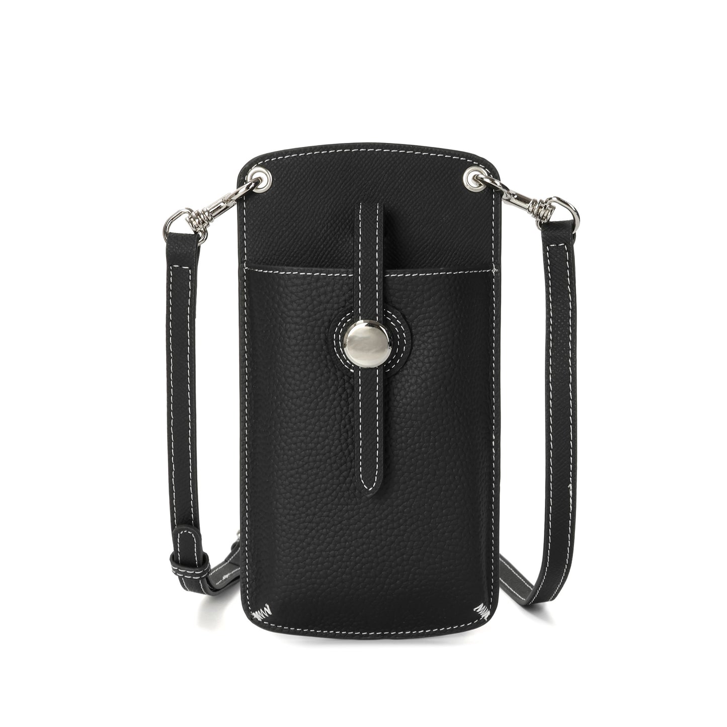 Two-Tone Leather Phone Crossbody Bag