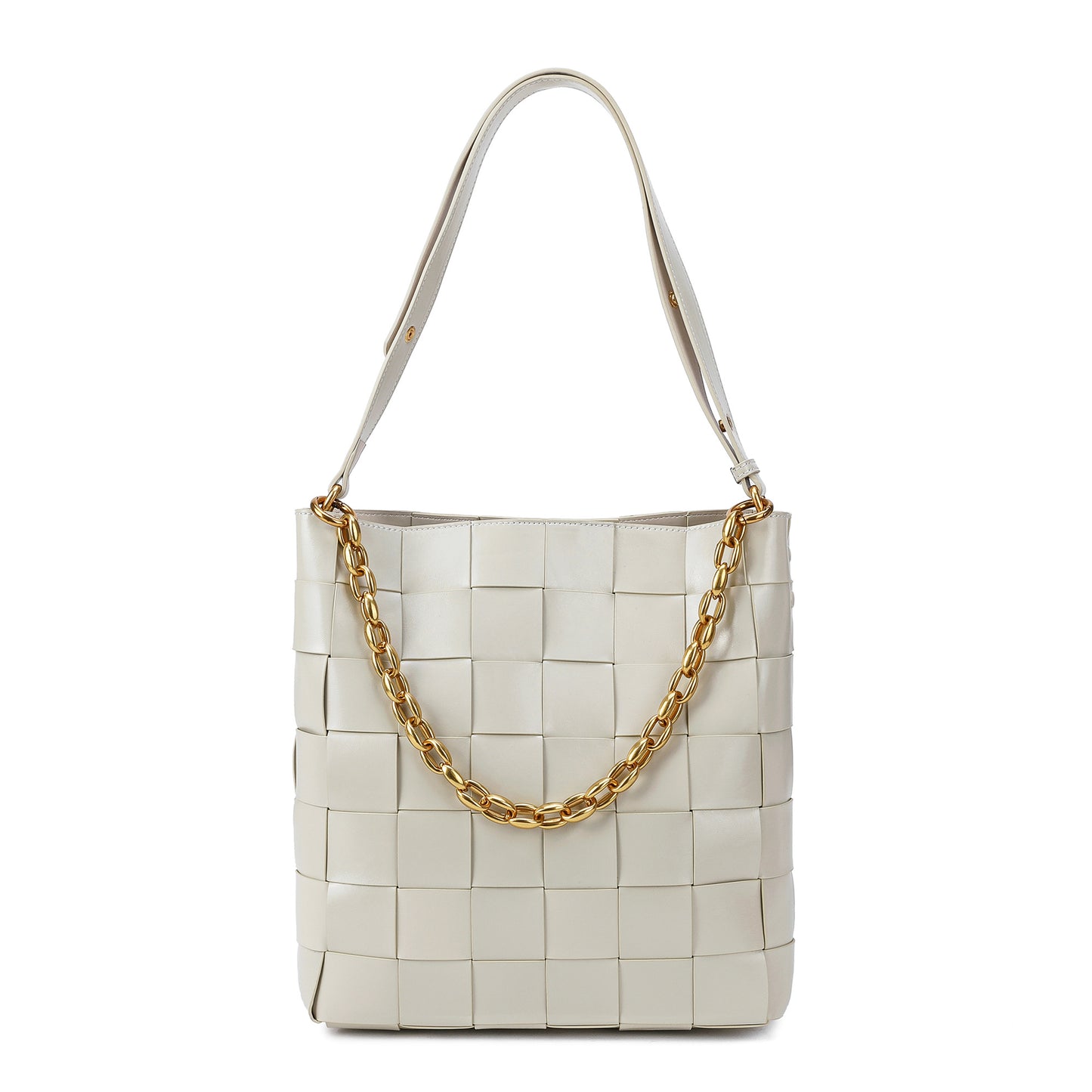 Tiffany & Fred Smooth Woven Leather Shoulder Bag
