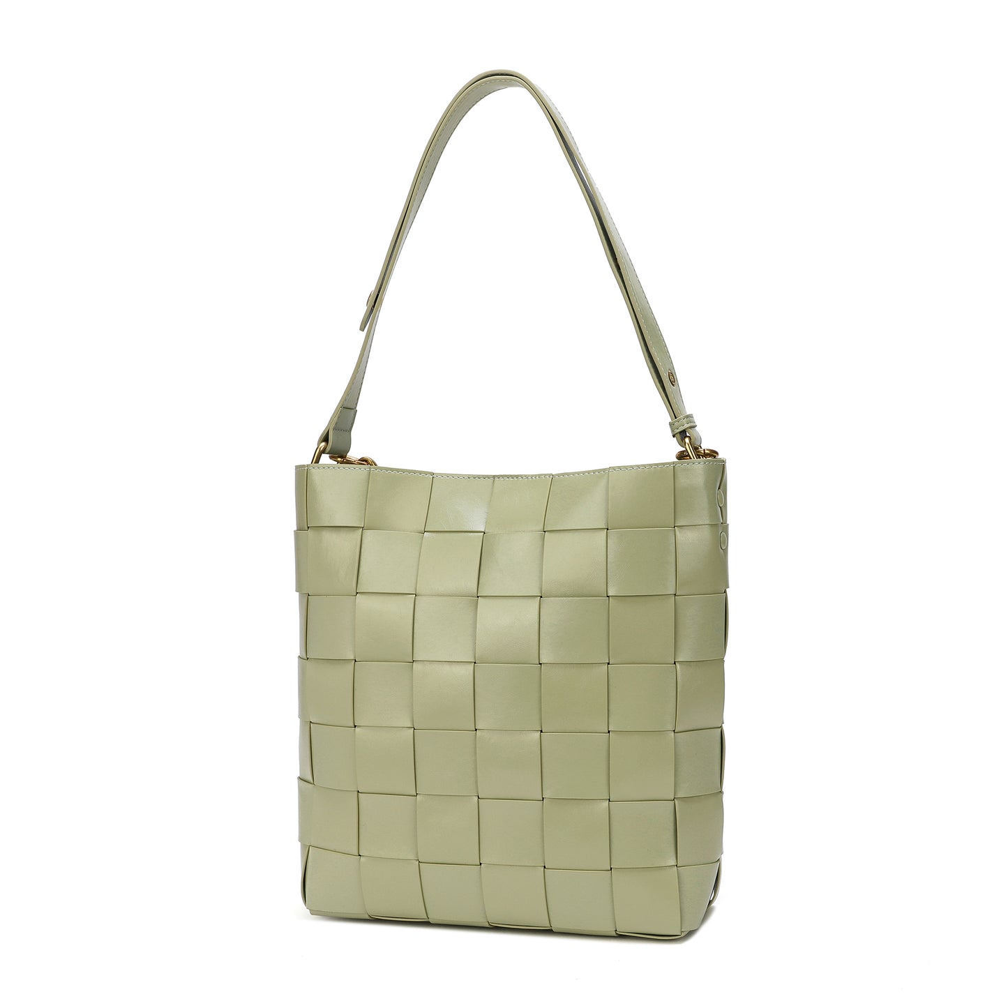 Tiffany & Fred Smooth Woven Leather Shoulder Bag