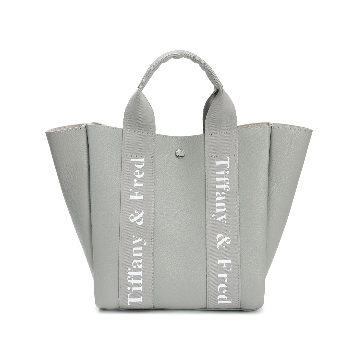 Pebbled Leather Mini Tote with Logo Webbing Strap