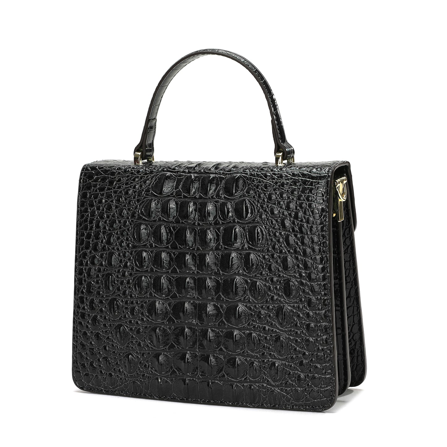 Tiffany & Fred Alligator Embossed Leather Top-handle Shoulder Bag