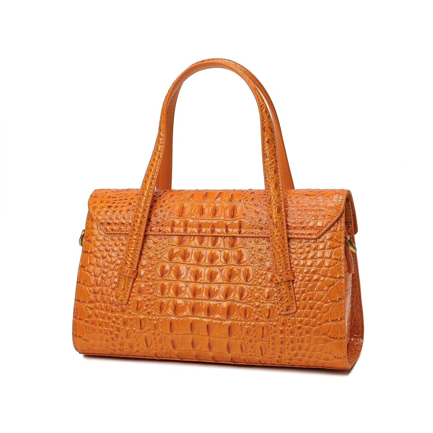 Tiffany & Fred Alligator Embossed Leather Satchel/Shoulder Bag