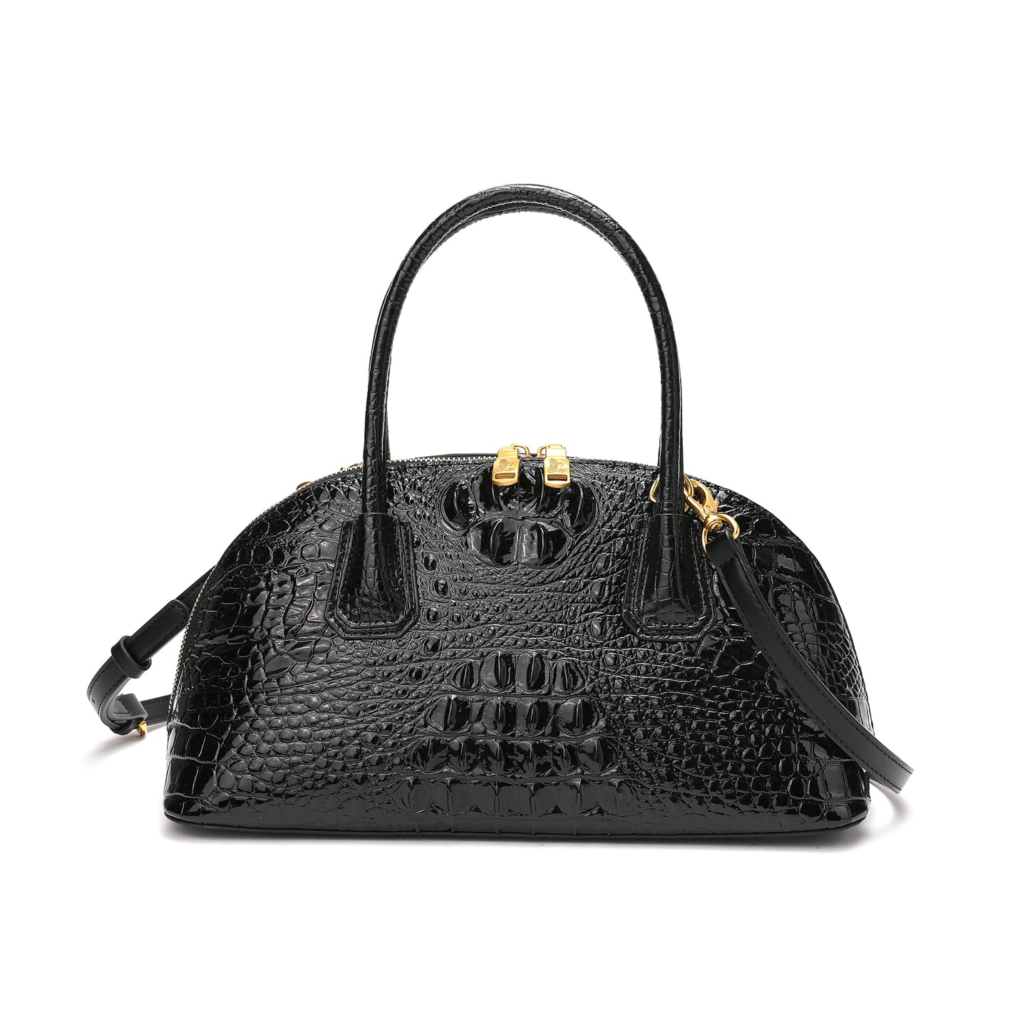 Tiffany & Fred Alligator Embossed Leather Bowling/Shoulder Bag