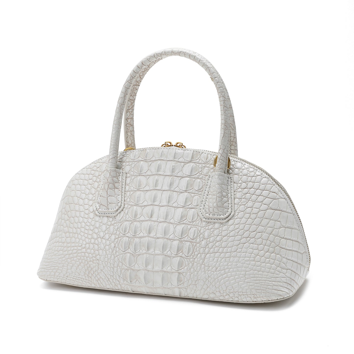 Tiffany & Fred Alligator Embossed Leather Bowling/Shoulder Bag