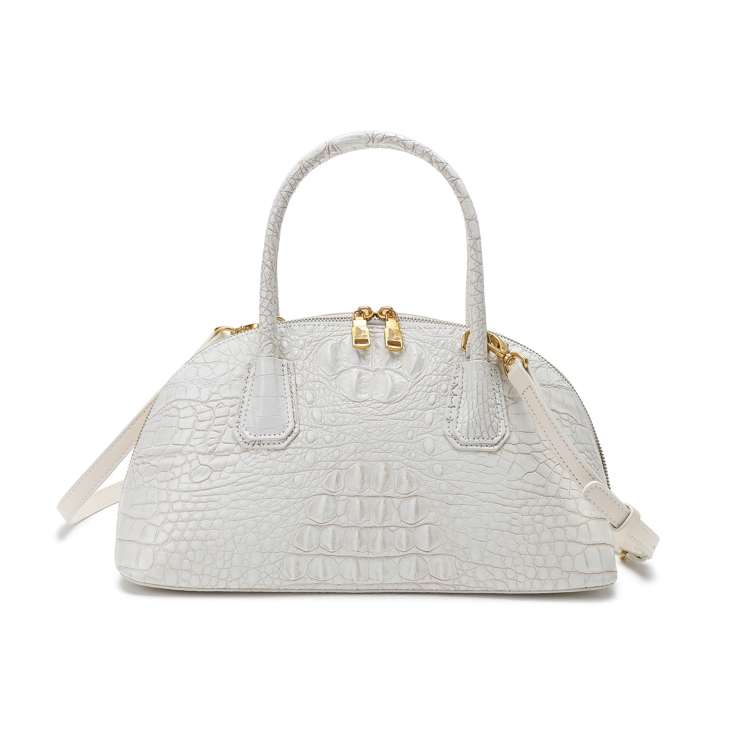 Tiffany & Fred Alligator Embossed Leather Bowling/Shoulder Bag