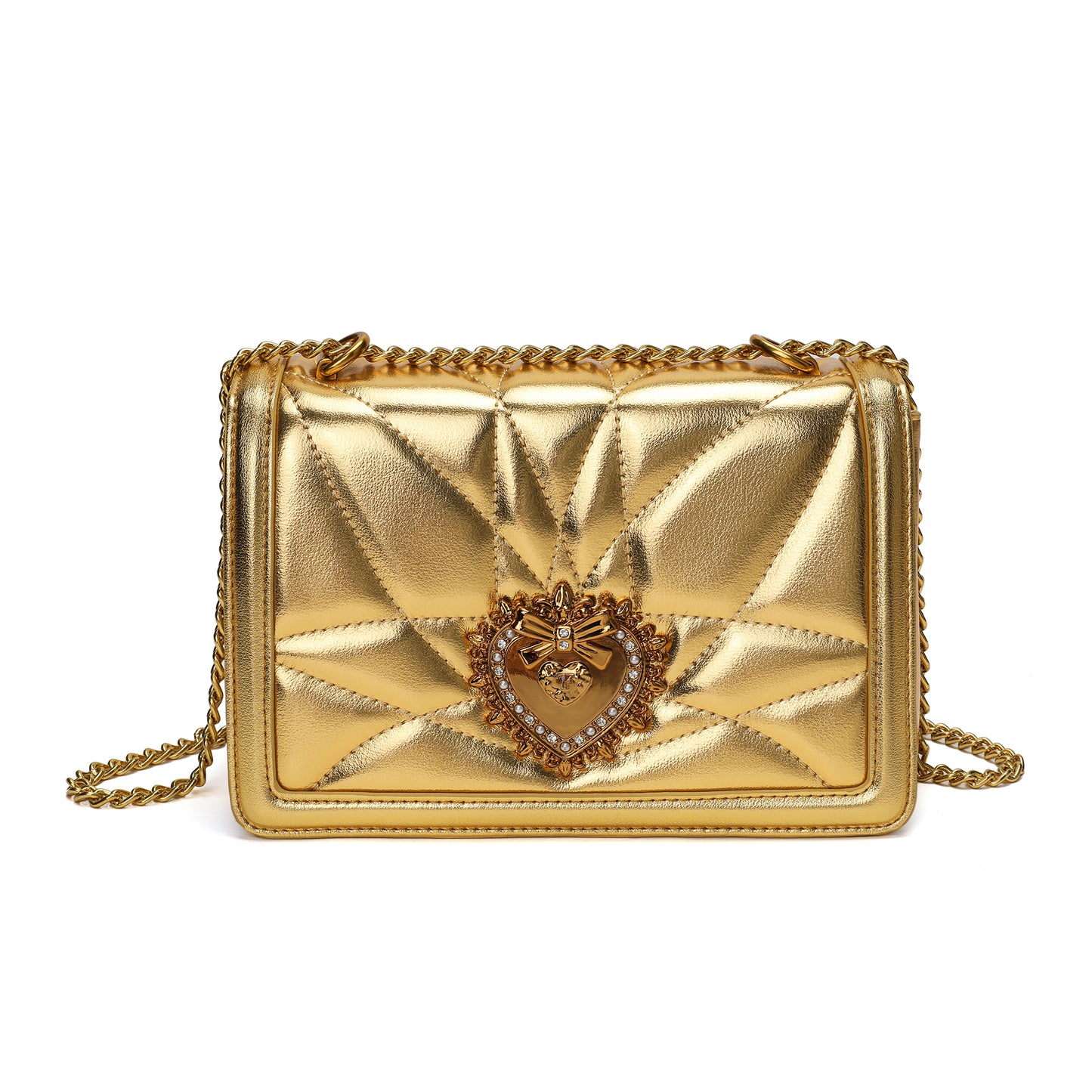 Tiffany & Fred Quilted Sheepskin Heart Shaped Hardware