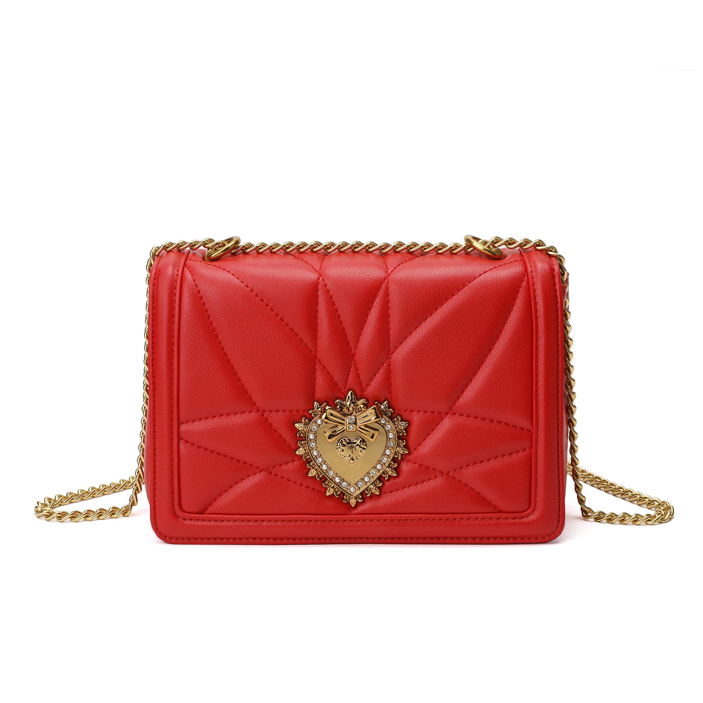 Tiffany & Fred Quilted Sheepskin Heart Shaped Hardware