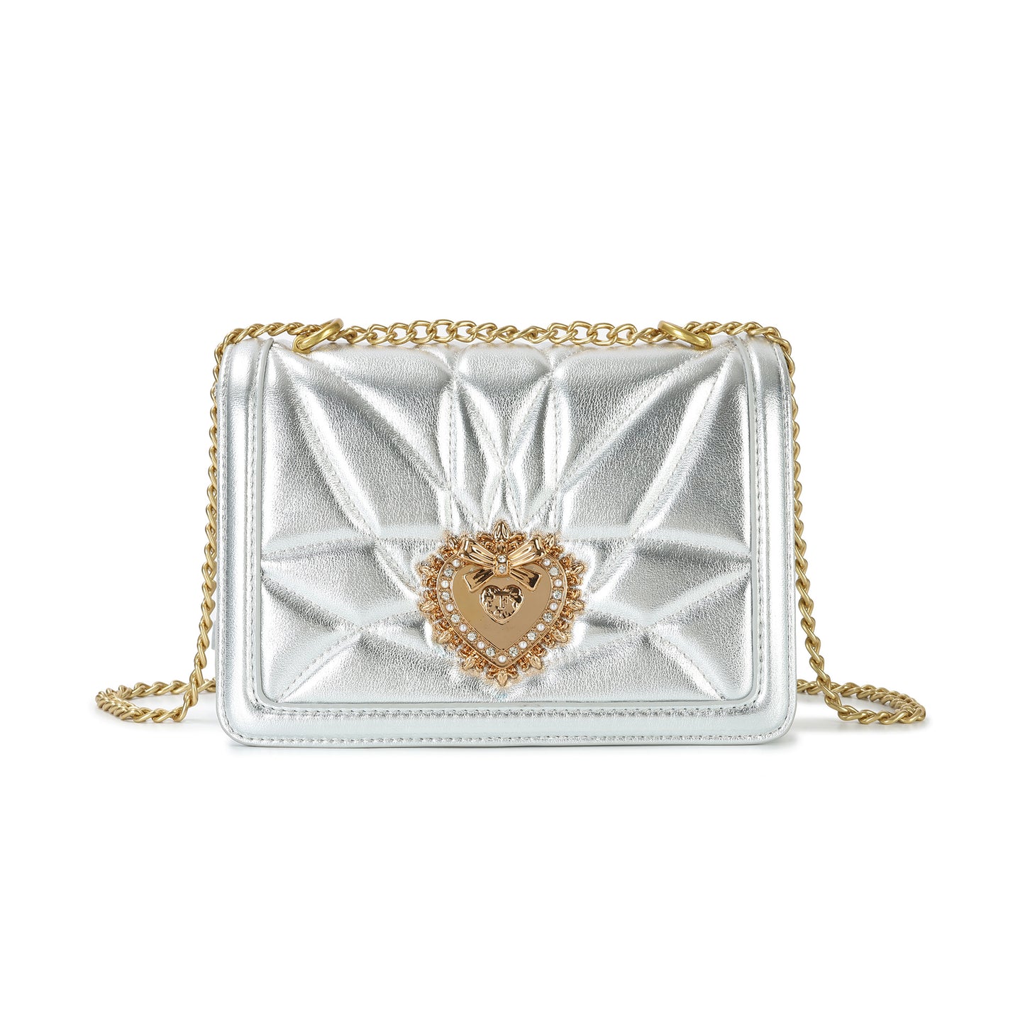 Tiffany & Fred Quilted Sheepskin Heart Shaped Hardware
