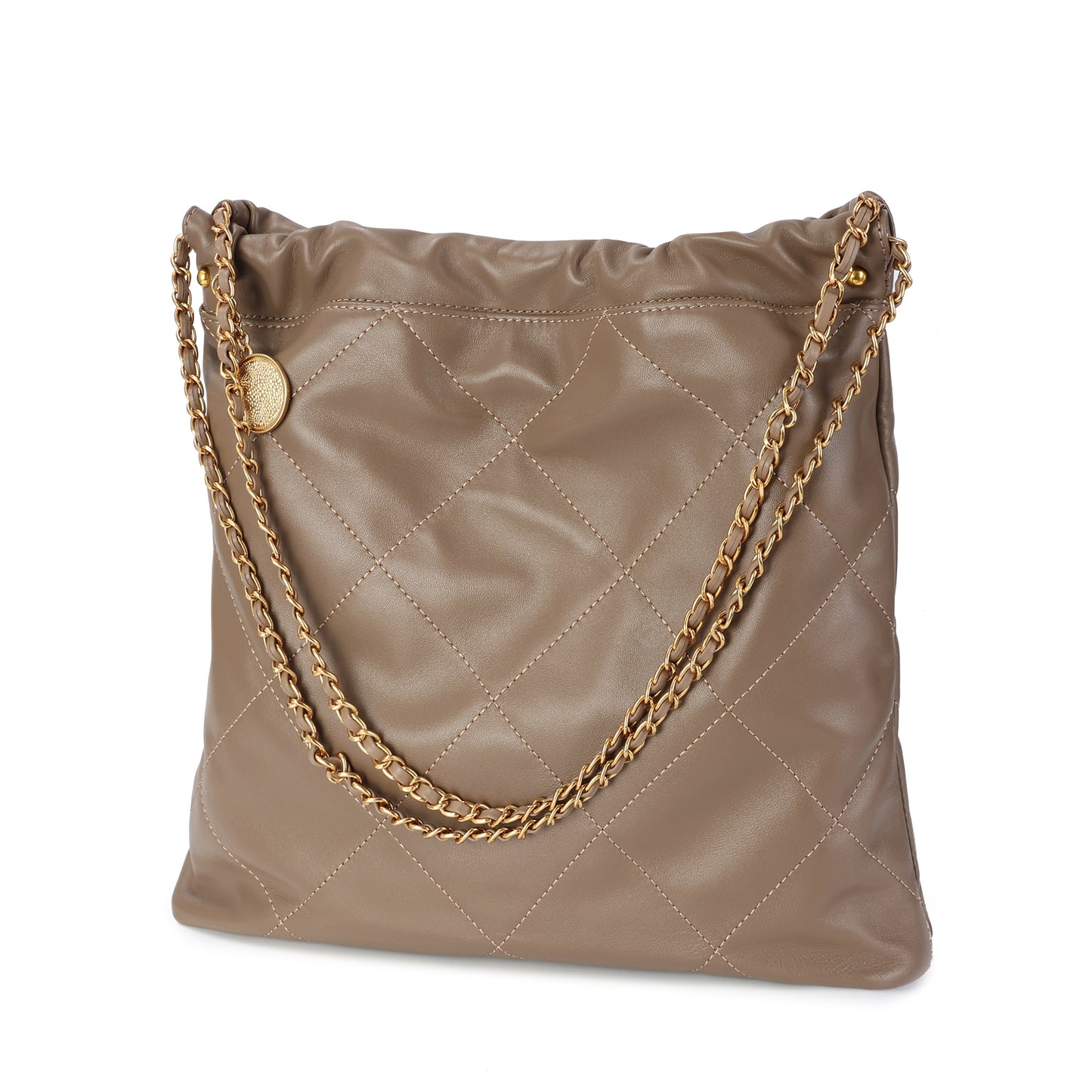 Tiffany & Fred Quilted Lambskin Leather Tote Bag