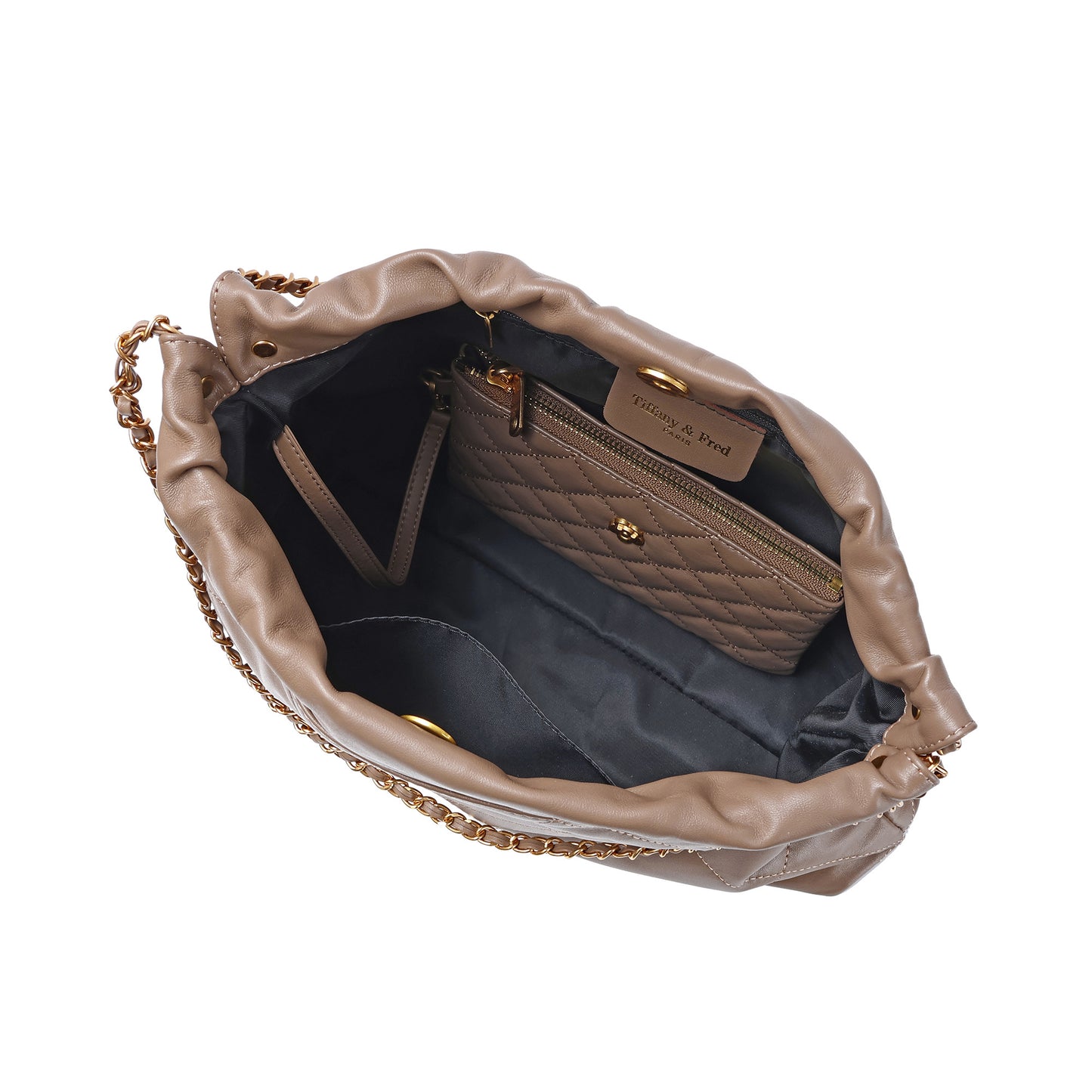 Tiffany & Fred Quilted Lambskin Leather Tote Bag