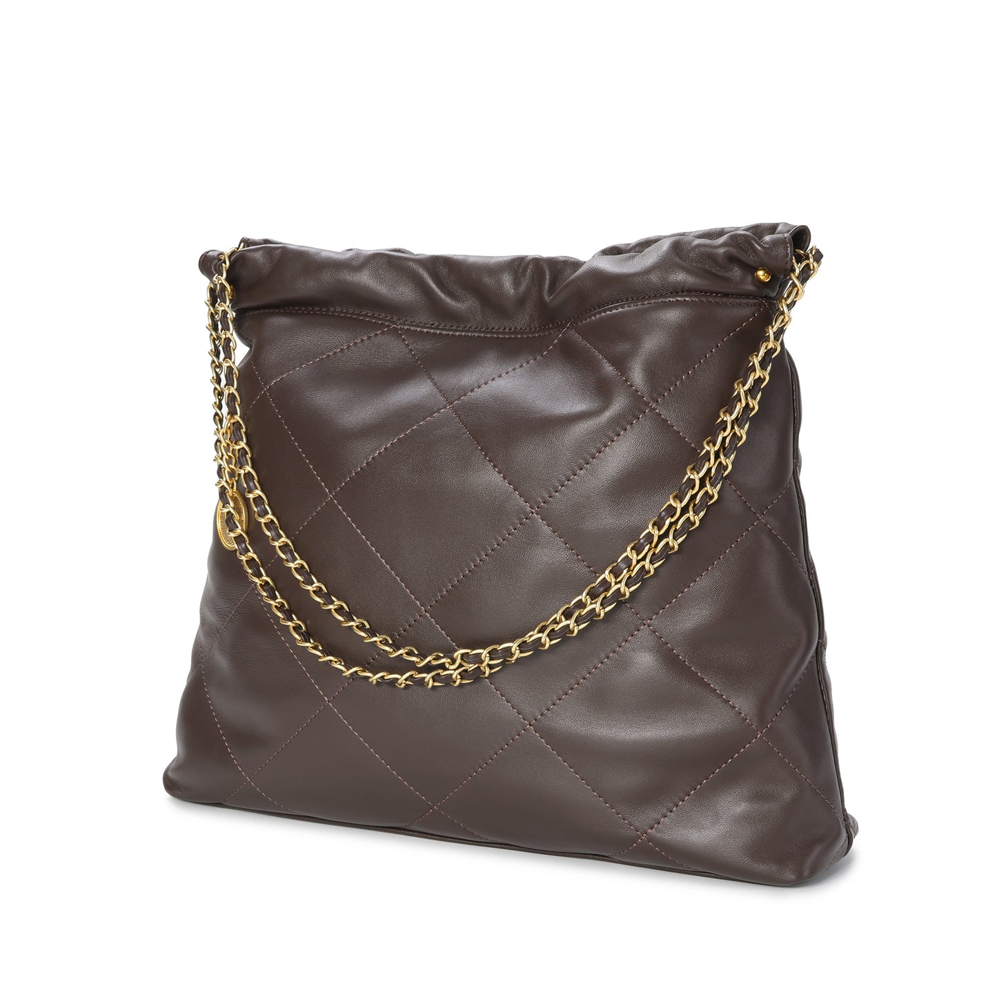 Tiffany & Fred Quilted Lambskin Leather Tote Bag