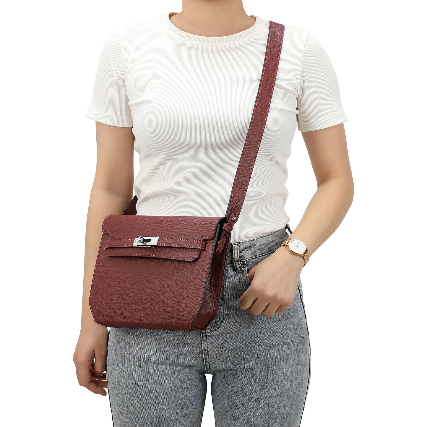 Tiffany &  Fred Saffiano Leather Messenger Bag