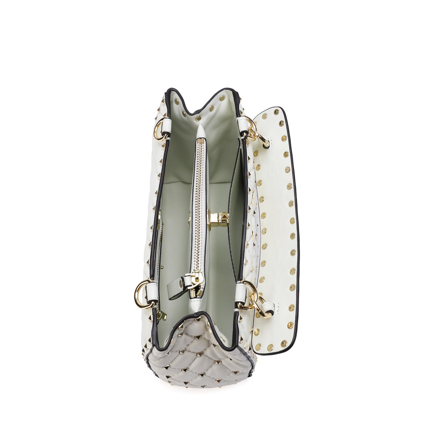 Tiffany & Fred Quilted & Studded Lambskin Leather Shoulder Bag