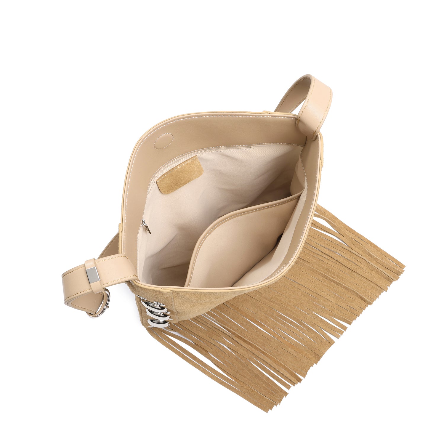 Suede Leather Fringe Crossbody Bag