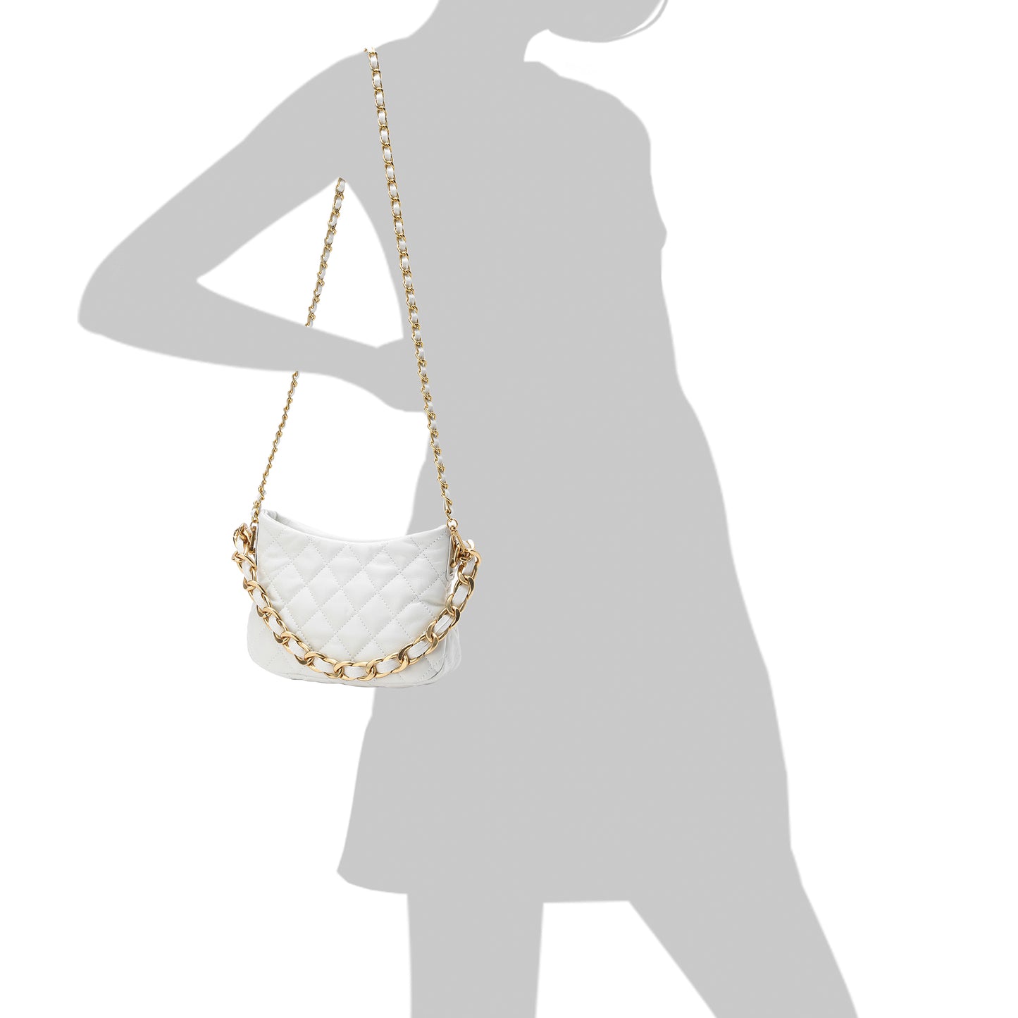 Tiffany & Fred Quilted Sheepskin Leather Crossbody/ Shoulder Bag