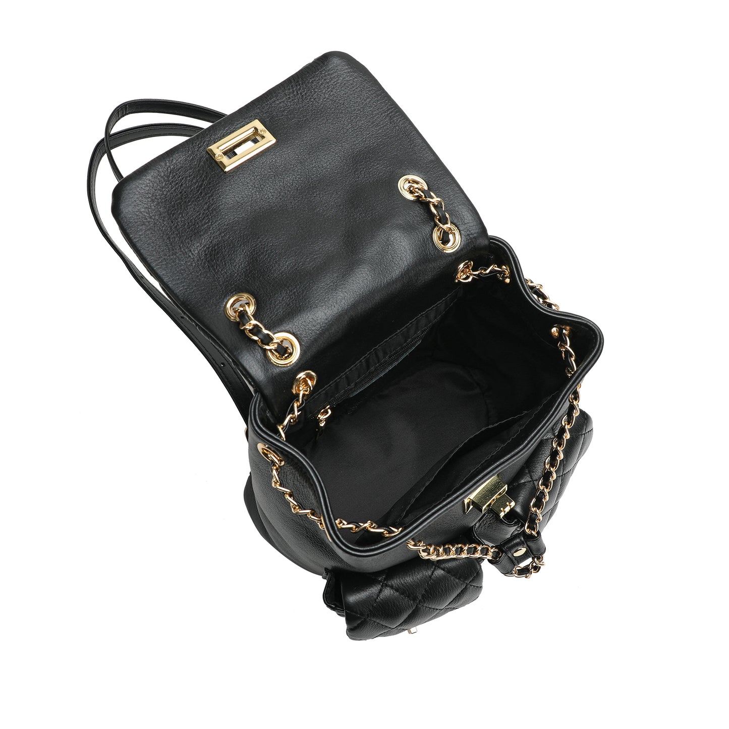Quilted Sheepskin Leather Backpack