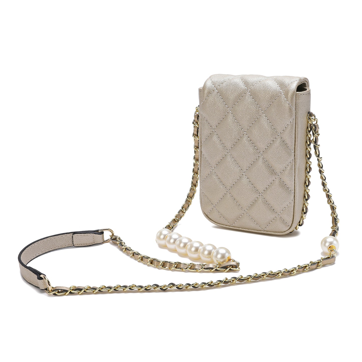 Tiffany & Fred Lizard Quilted Sheepskin Leather Crossbody Bag