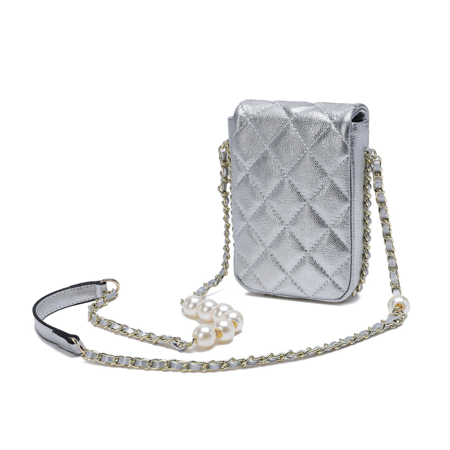 Tiffany & Fred Lizard Quilted Sheepskin Leather Crossbody Bag