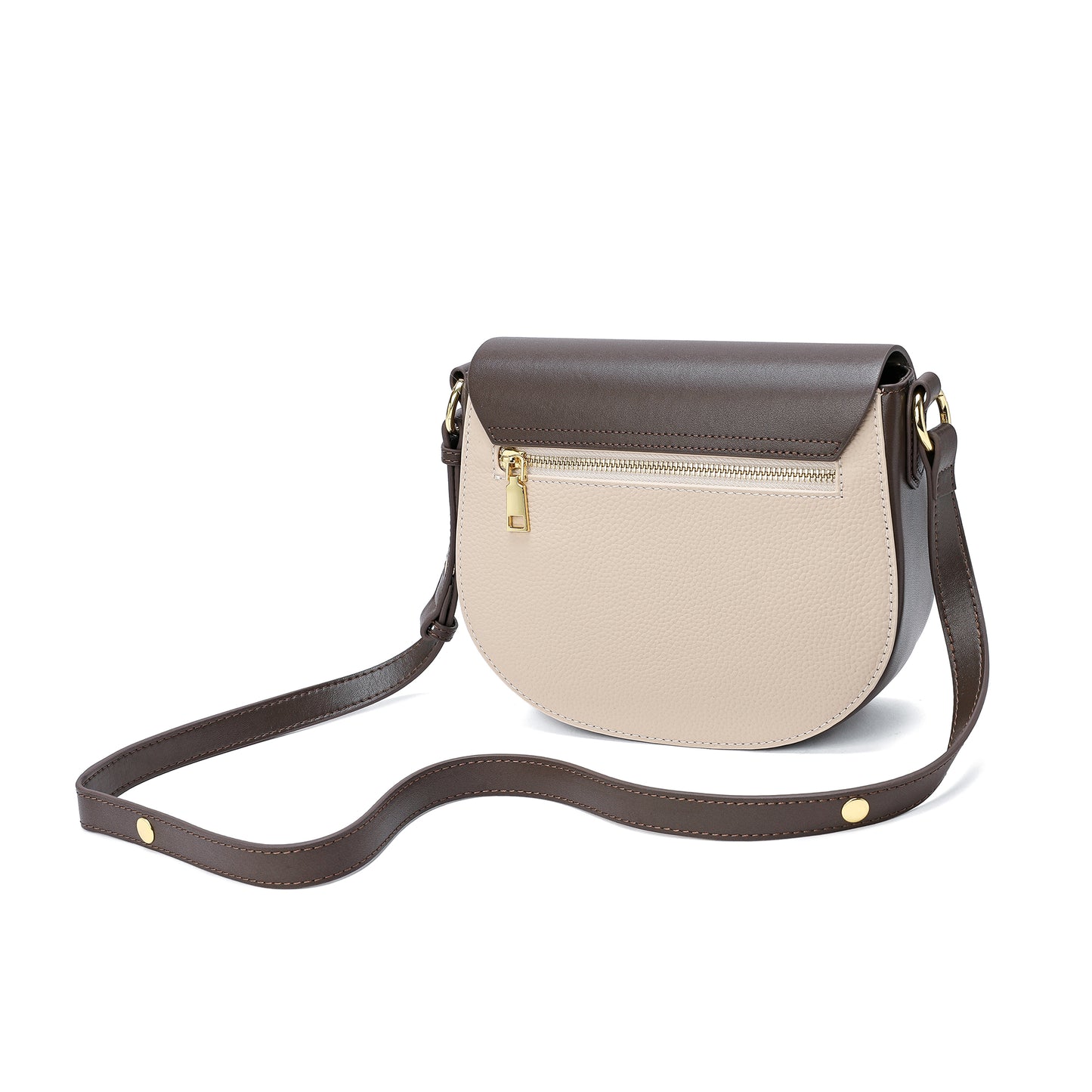 Tiffany & Fred two tone full-grain Crossbody/Shoulder Bag