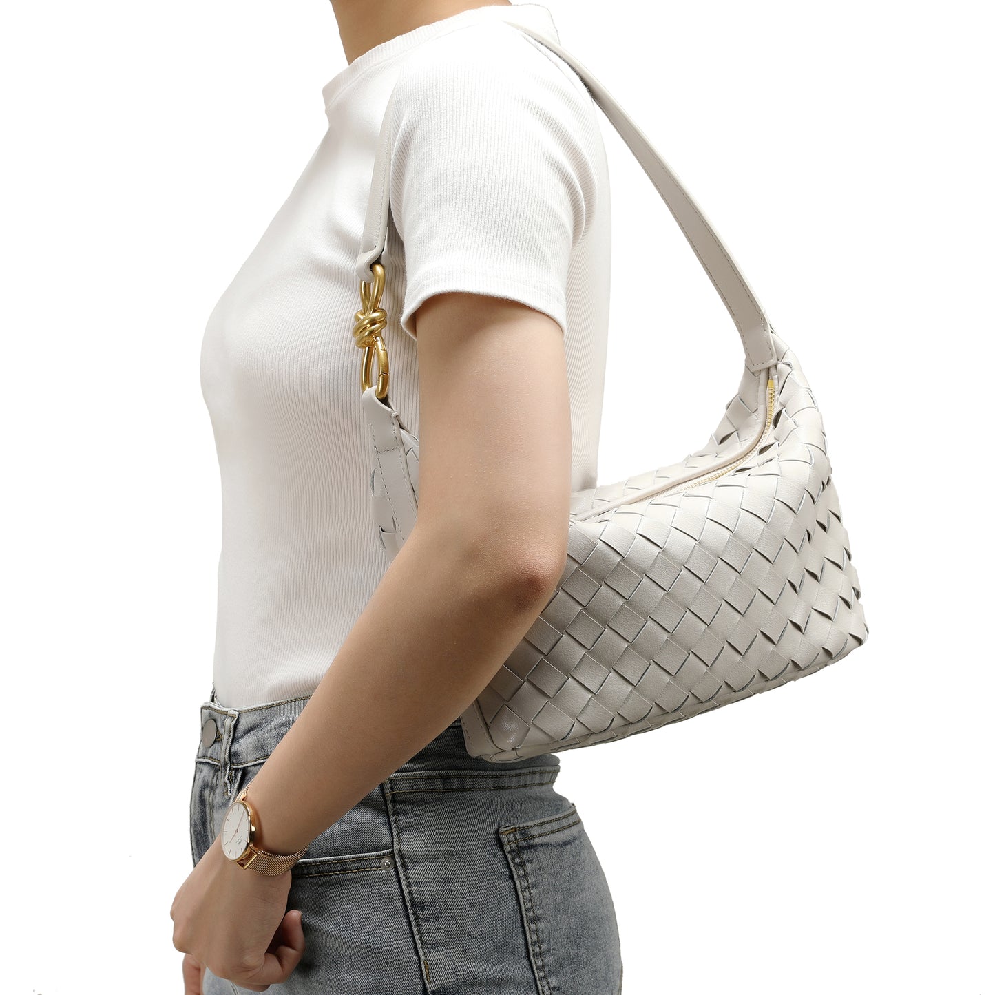 Woven Leather Hobo/ Shoulder Bag
