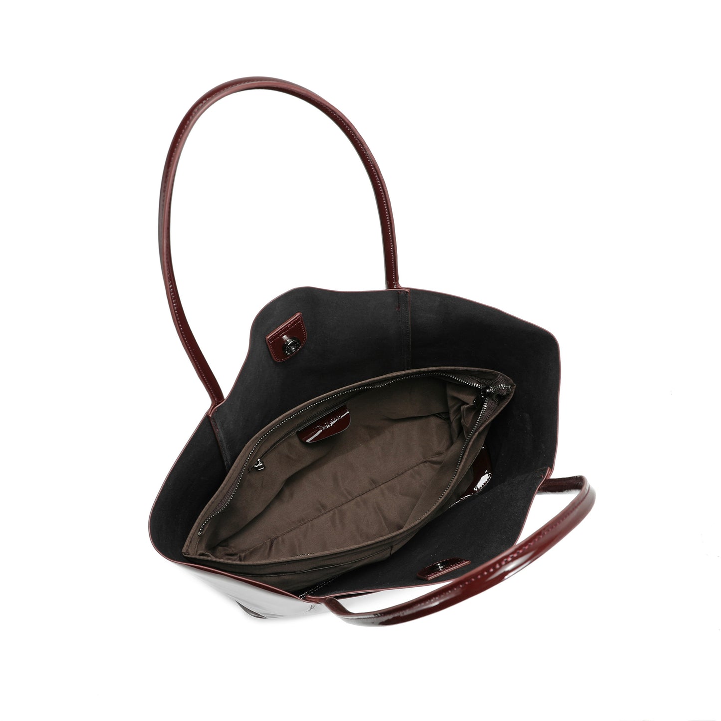 High-Gloss Patent Leather Tote