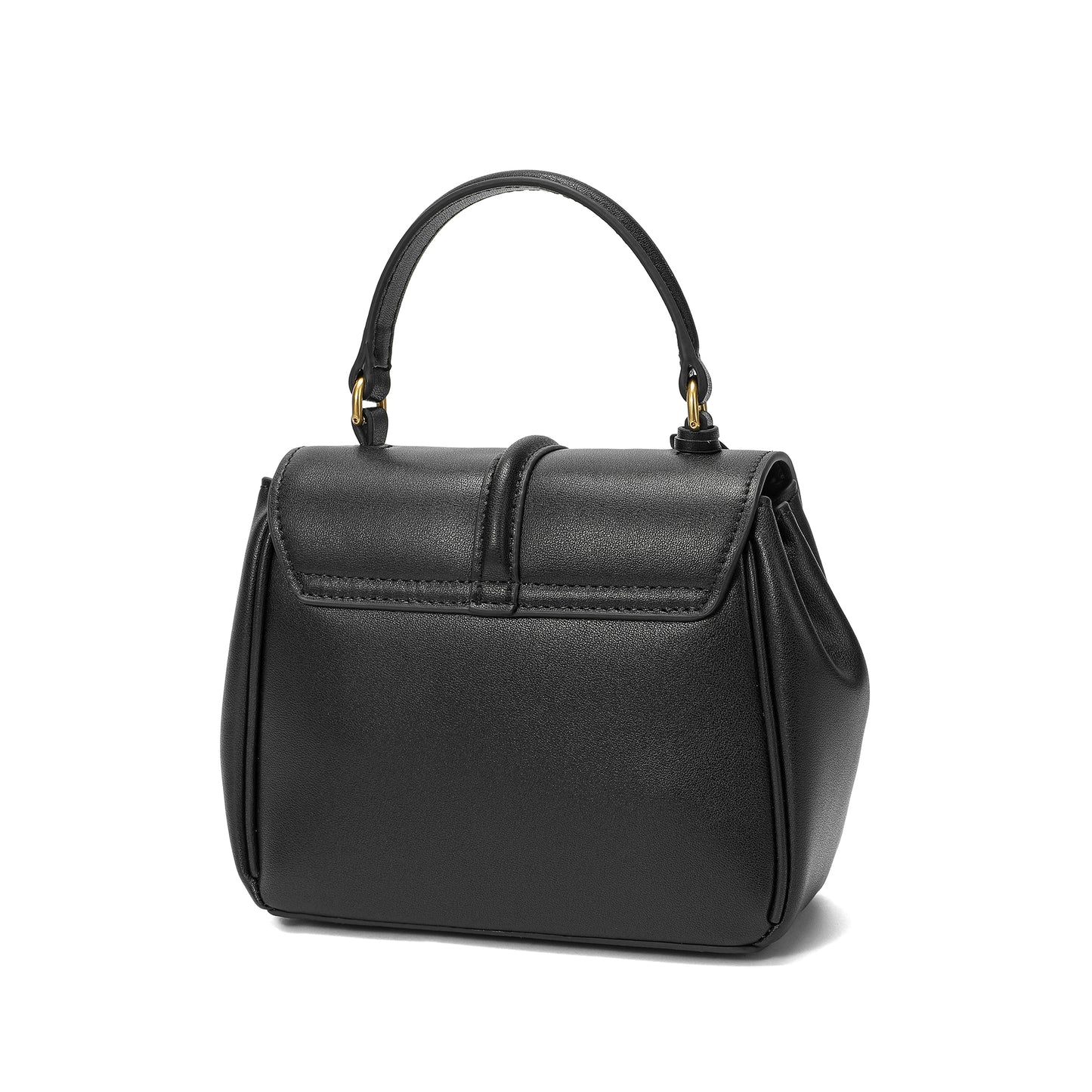 Smooth Leather Top-handle Shoulder Bag