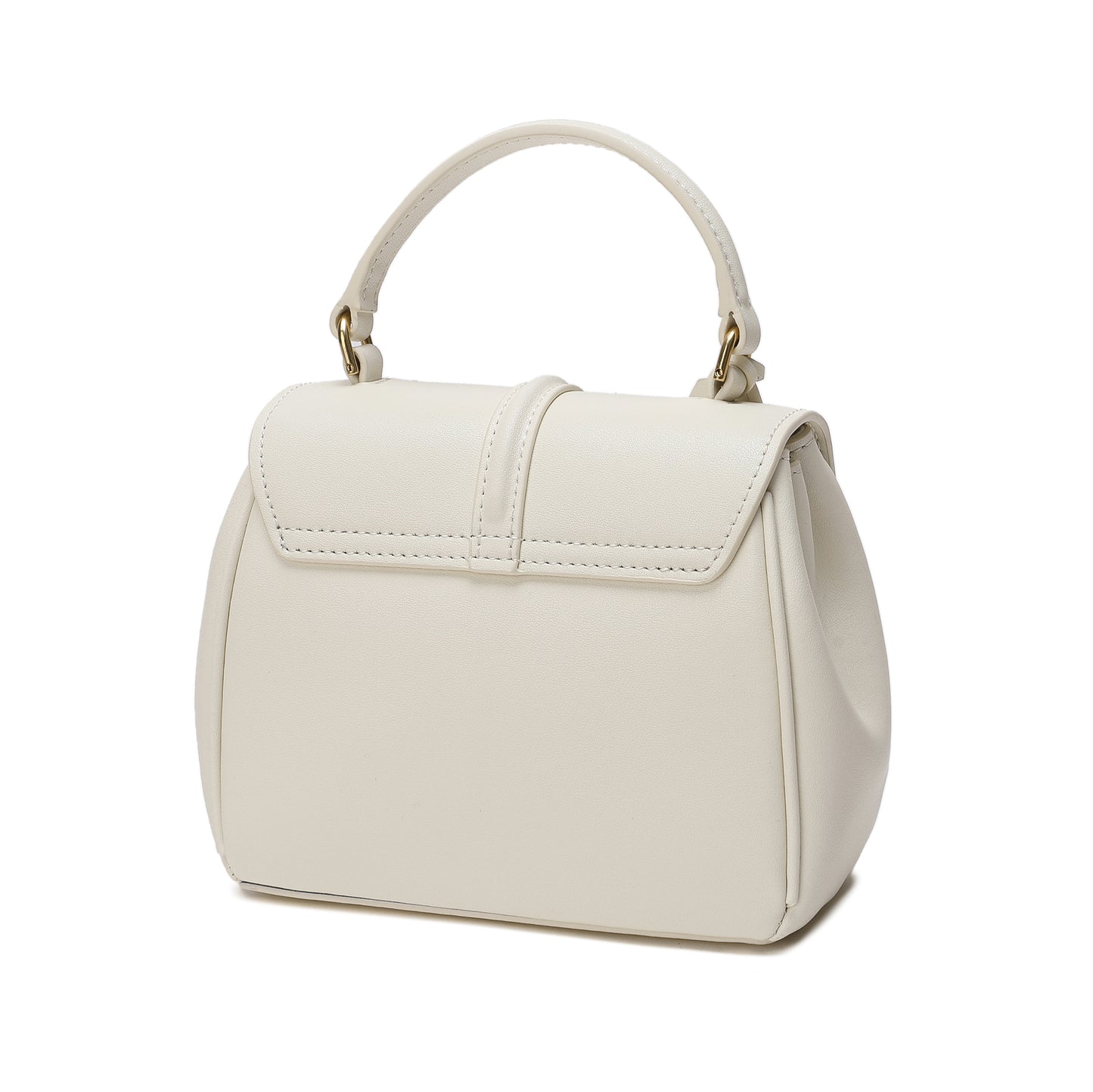 Smooth Leather Top-handle Shoulder Bag