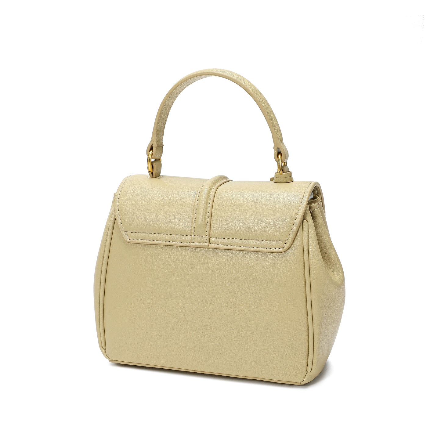 Smooth Leather Top-handle Shoulder Bag