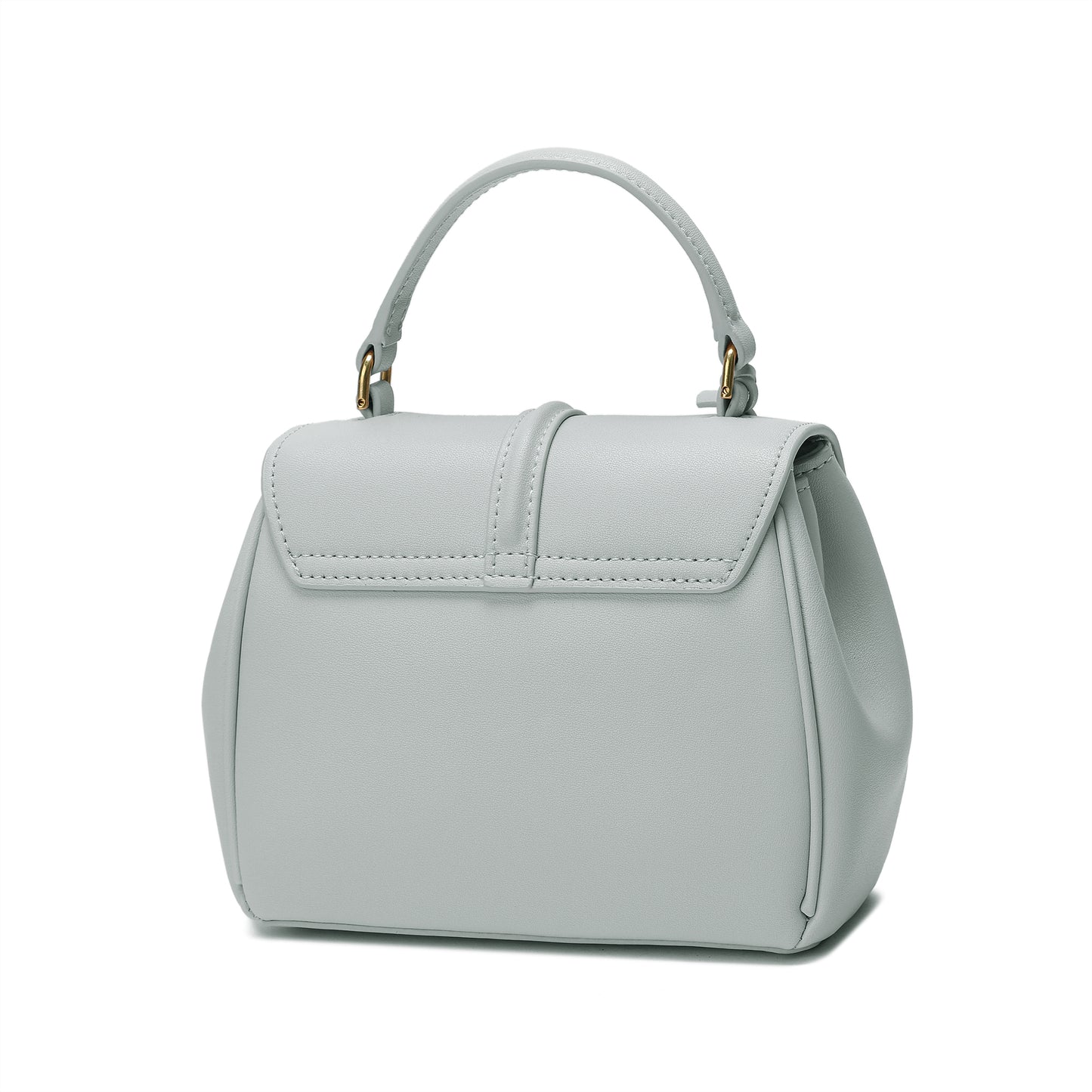 Smooth Leather Top-handle Shoulder Bag